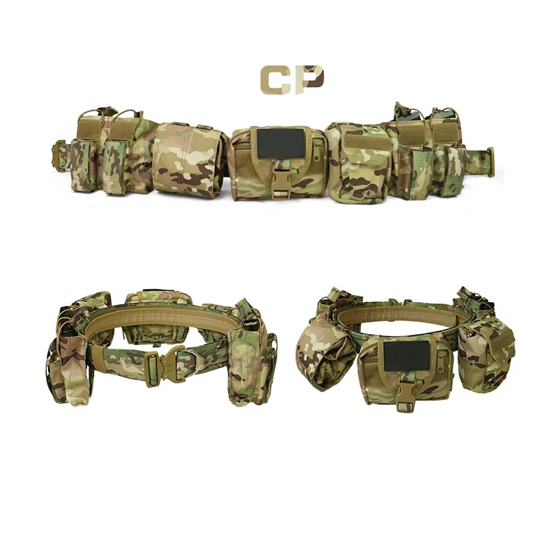 Outdoor Nylon Detachable Adjustable Waist Belt Set with Multifunctional Combination Patrol Waist Belt