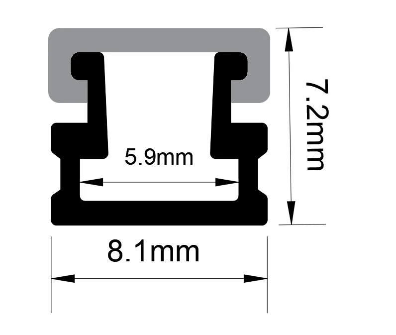 EU Warehouse Led Aluminum Channel Extrusion Housing Mounted Cinema Profile Light Outdoor Step Lights Led Strip Aluminum Profile manufacture