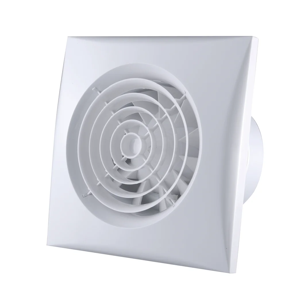 OEM/ODM Square Plastic Silent Bathroom Ventilation with LED Light Wall Mounted Fans Exhaust Fan