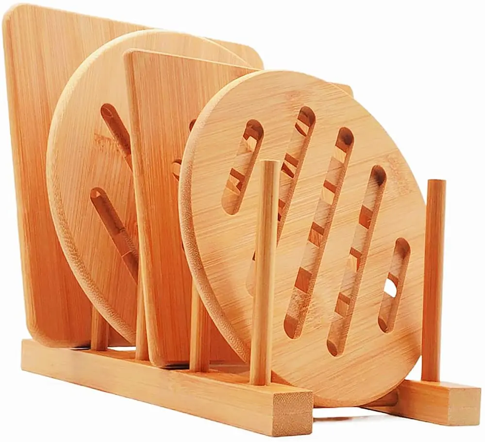 Cheap Kitchen Accessory Multiuse Bamboo Coaster Hot Pads Pans Bamboo