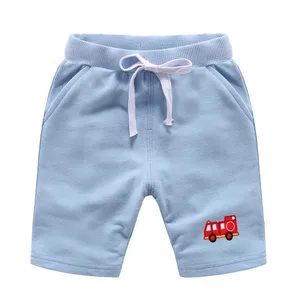Hot Selling Customizable Patchwork Embroidery 100% Cotton Shorts for Kids Boys for Summer in Stock
