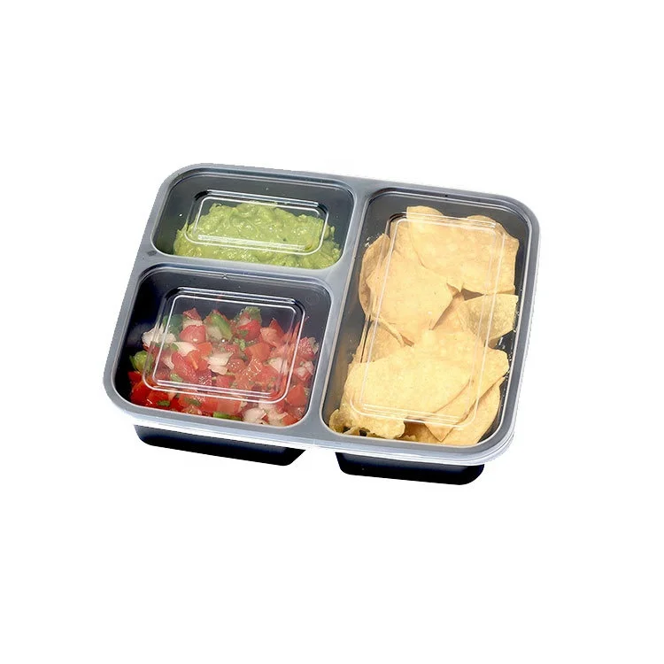 Buy Wholesale China Custom Plastic Microwavable 3 Compartments