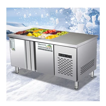 Commercial 17.73 Cu. Ft Stainless Steel Refrigerator Sandwich Salad Prep Table 18 Pans Cut Board 2& 4 Door Worktop Fridge for
