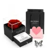 Collana con croce benefica in confezione regalo con carta e rosa