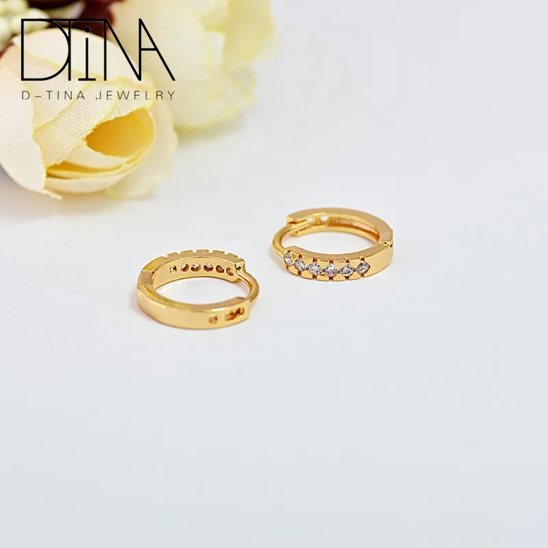 Wholesale Kids Cheap Hoop Earrings Fashionable Gold Plated