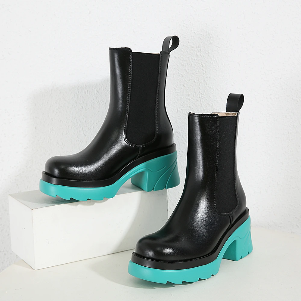 black and green designer boots