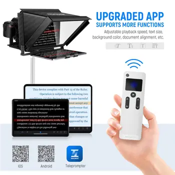 Recording Video and Audio Tv Prompter Hd Display NEEWER X12 Aluminum Teleprompter With RT-110 Remote Control detail image