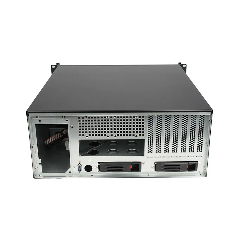 4U 19inch Industrial Server Case with LCD and Keyboard ATX Rack Style with Fan Communication Equipment Case in Stock