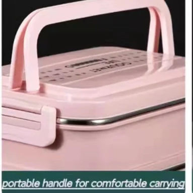 Multifunctionele Geïsoleerde Lunchcontainer Van Roestvrij Staal Thermische Lunchbox Met Thermische Zak Draagbare Lunchbox Diepe Koffiekleur Bpa Vrij Eco Vriendelijk