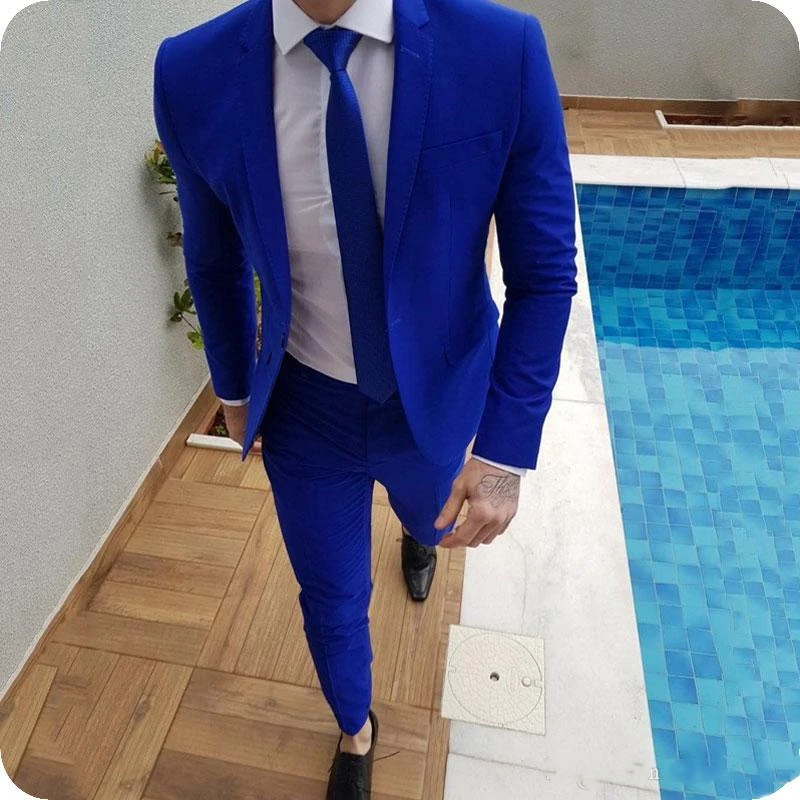 Latest 2022 Man Blue Color coat pants Suit Design! Boys Blazer