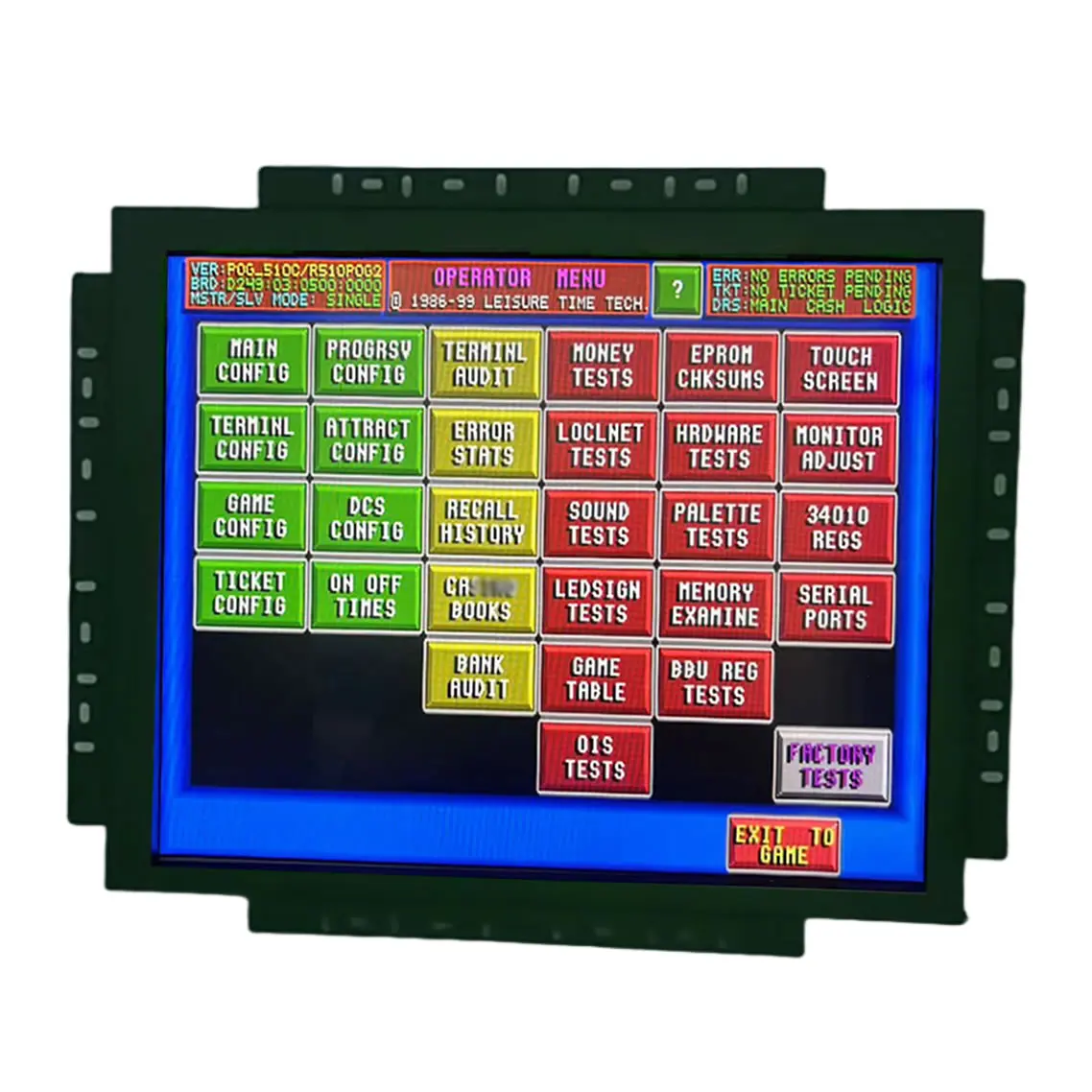 19 22 24 27 32 43 inch capacitive touch screen pog game monitor with LED light for slot coin operated gaming machine
