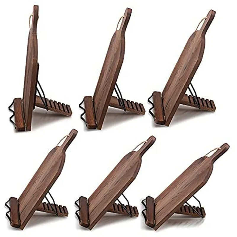 Подставка для кулинарии, деревянная подставка для разделочной доски, держатель для планшета в деревенском стиле с нескользящей подставкой