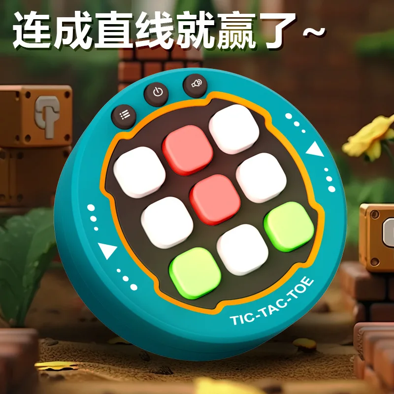 Tic Tac Toe Bolt Game 3-in-1 Handheld Puzzle Game Console Portable Tic-Tac-Toe Electronic Toys Fidget Toys Board Games for Kids