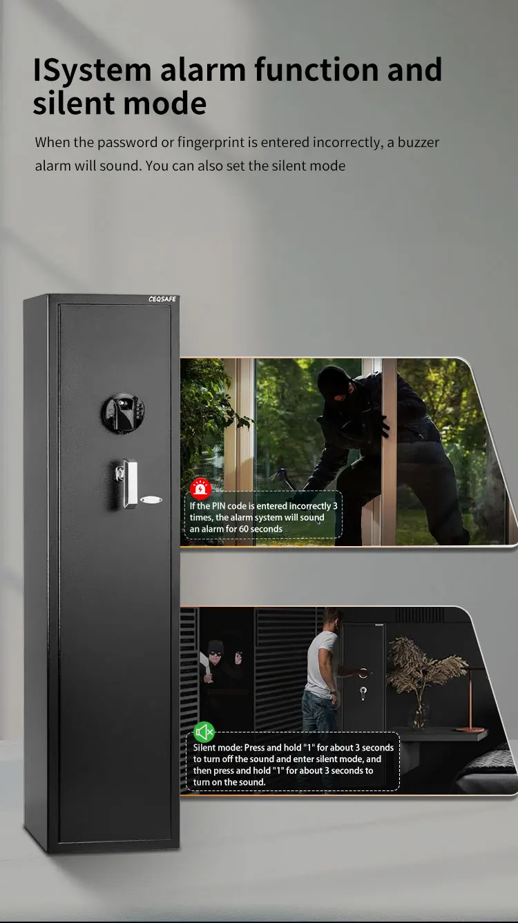 CEQSAFE China Manufacturer High Security Strong Gun Safe Box With Key Lock supplier