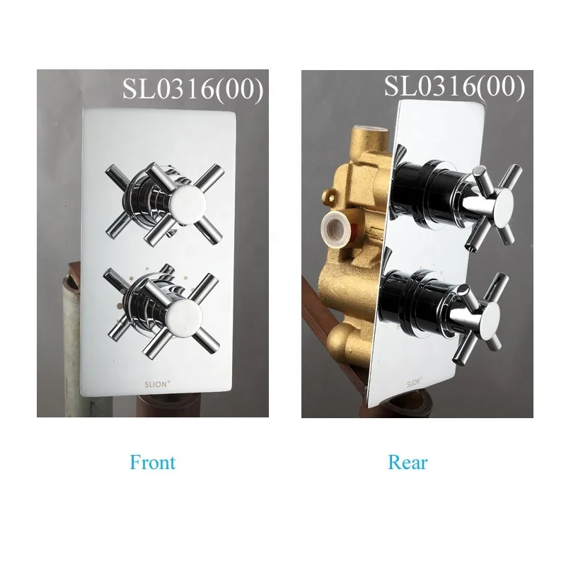 Double Handles Thermostatic Shower Valve manufacture