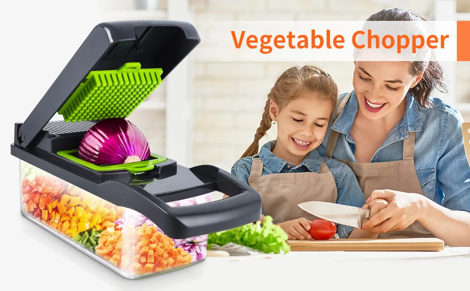 Mueller Vegetable Chopper Pro-Series 8-Blade Food Chopper