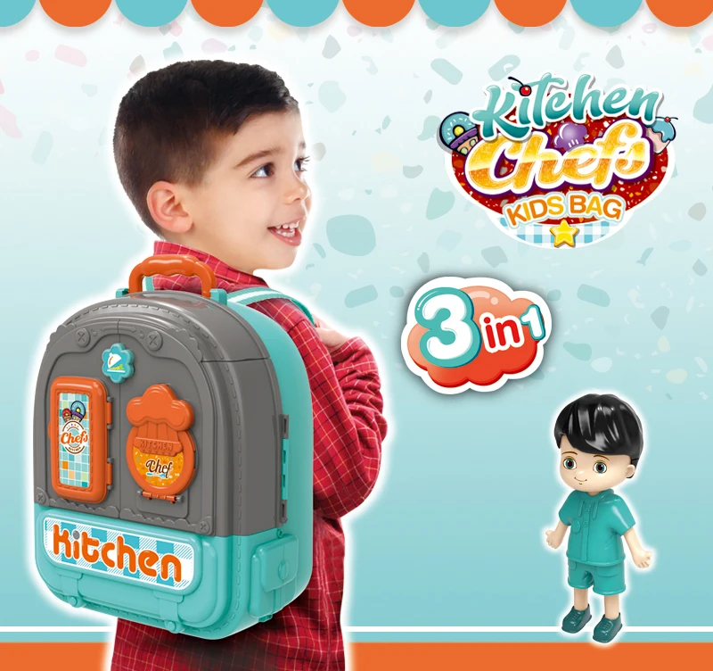 Kids Play House Kitchen Cooking Toy 3 In 1 Cookware Toys Educational Pretend Play Kitchen Kit - View #10