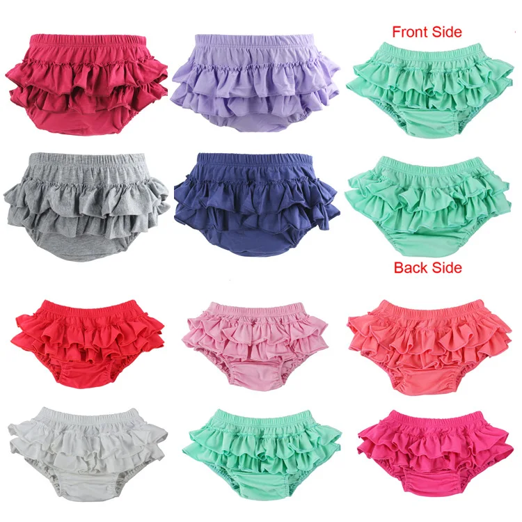 Вязаная Детская одежда, шорты с оборками для малышей, хлопковые шаровары для девочек, комплект нижнего белья для младенцев