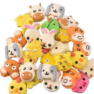 Bulk Kosher Halal Certified Children's Day  Cute Cartoon Cotton Lollipop Various Animal Gummy Snacks Boxed  Sweet Snacks Candy