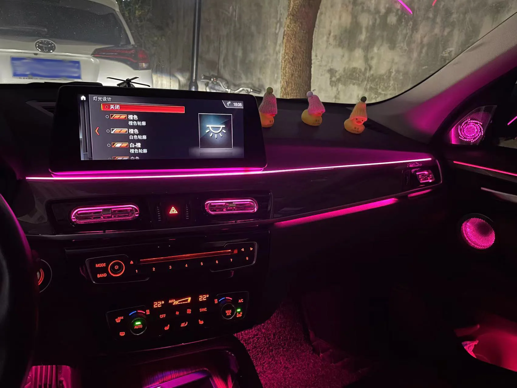 ICarsin Dynamic Colorful Ambient Lighting Upgrade Kit for BMW X1 X2 2016-2022 F48 F49 Interior LED Ambient Lighting LED Air Vent