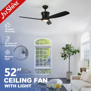 1stshine LED Ceiling Fan Interior Space Saving Wooden Blades 6 Speeds High Quality Fancy Ceiling Fan with Remote