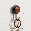 Press-to-suction cup hook (black walnut wood)