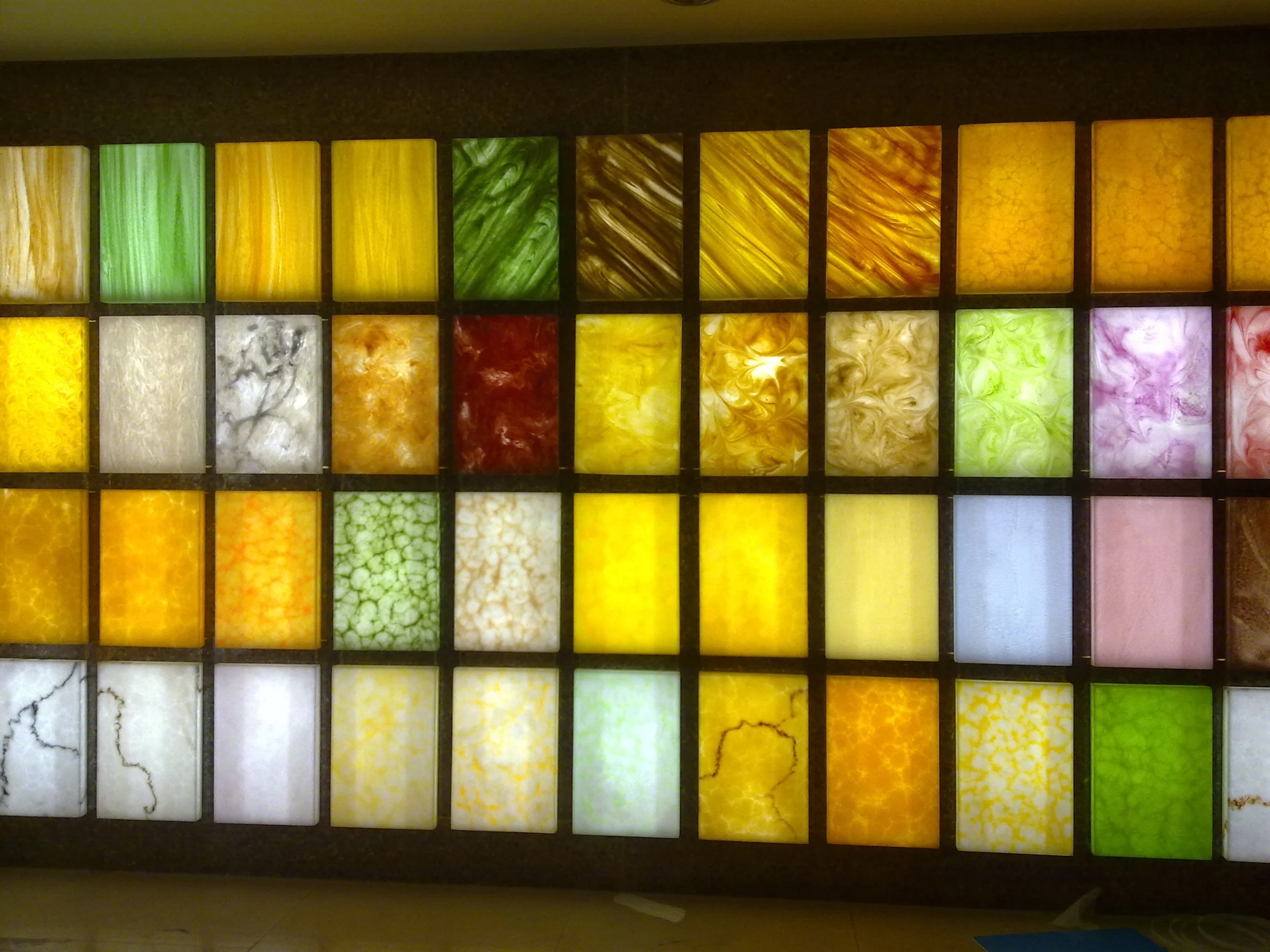 Lightweight Fiberglass Onyx Stone Translucent Ceiling Panel Fireproof Perforated Design Easy for Mall Hotel Hospital Use