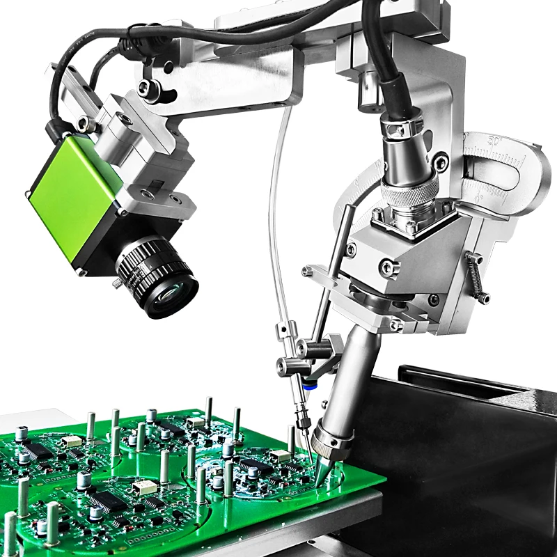 Double Iron Soldering Robot Lead Free Machine Head Full Automated Solder Equipment for Electronics