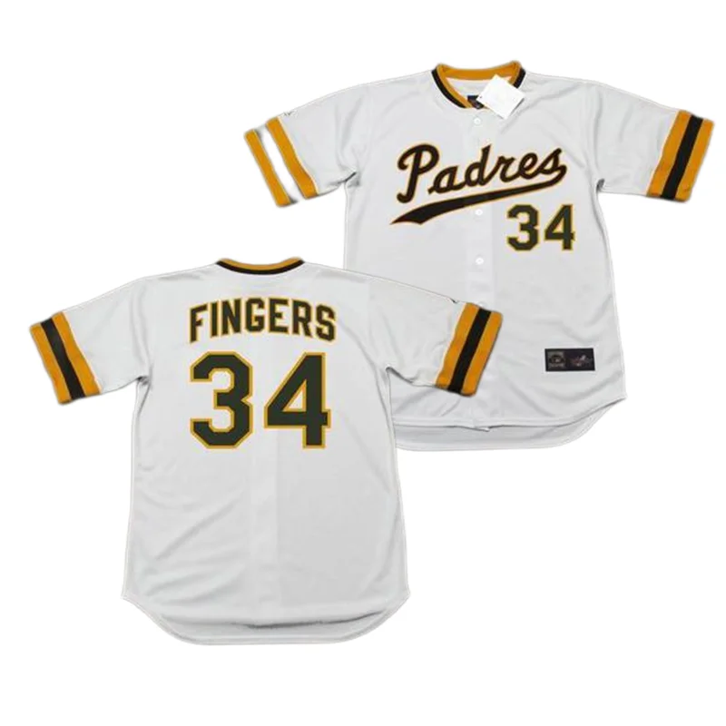 Wholesale Men's San Diego 34 ROLLIE FINGERS 35 RANDY JONES 44 JAKE