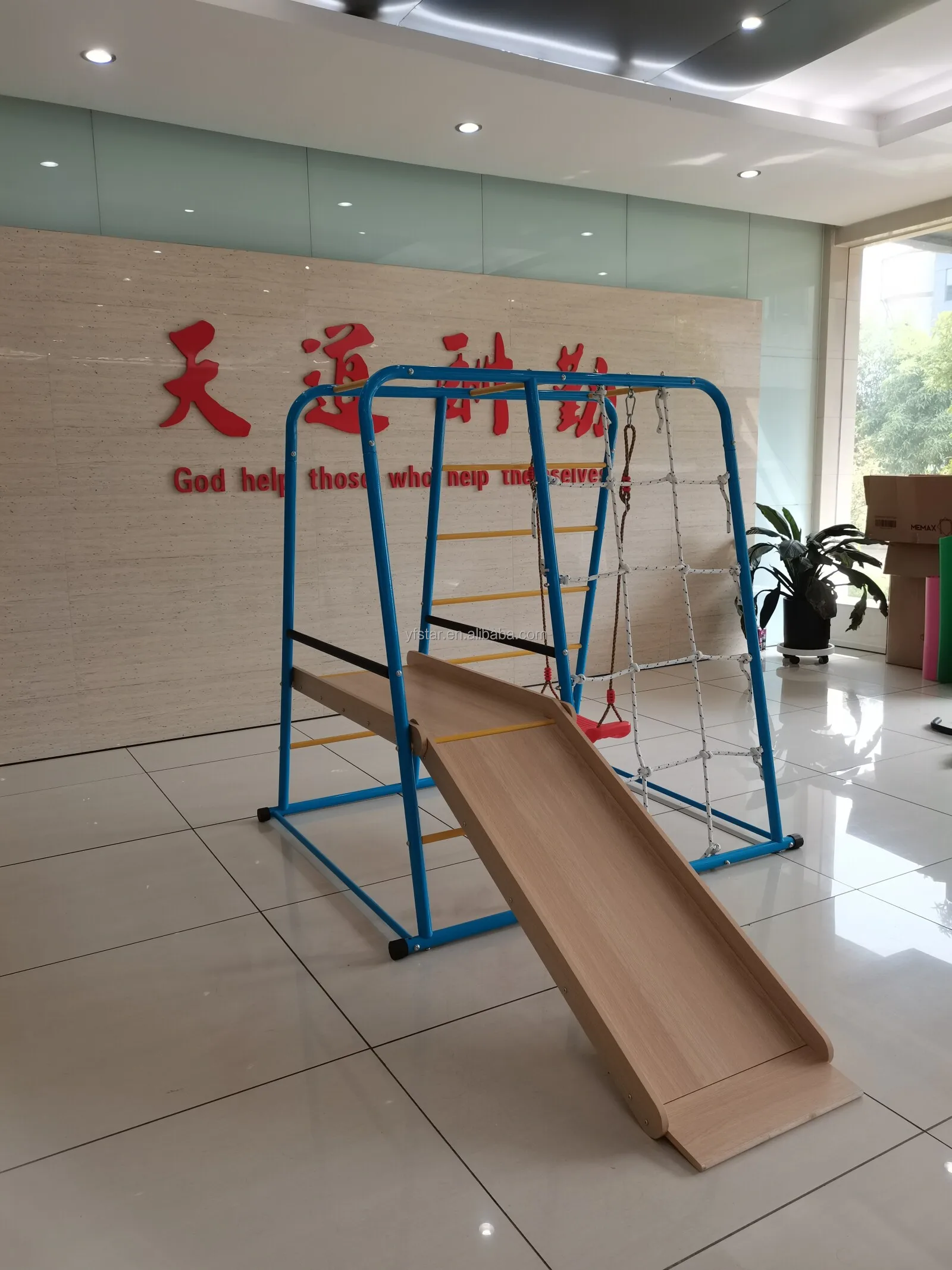 2026年流行工厂批发室内游乐场套装家用秋千带滑梯丛林健身架猴架攀爬架儿童家用