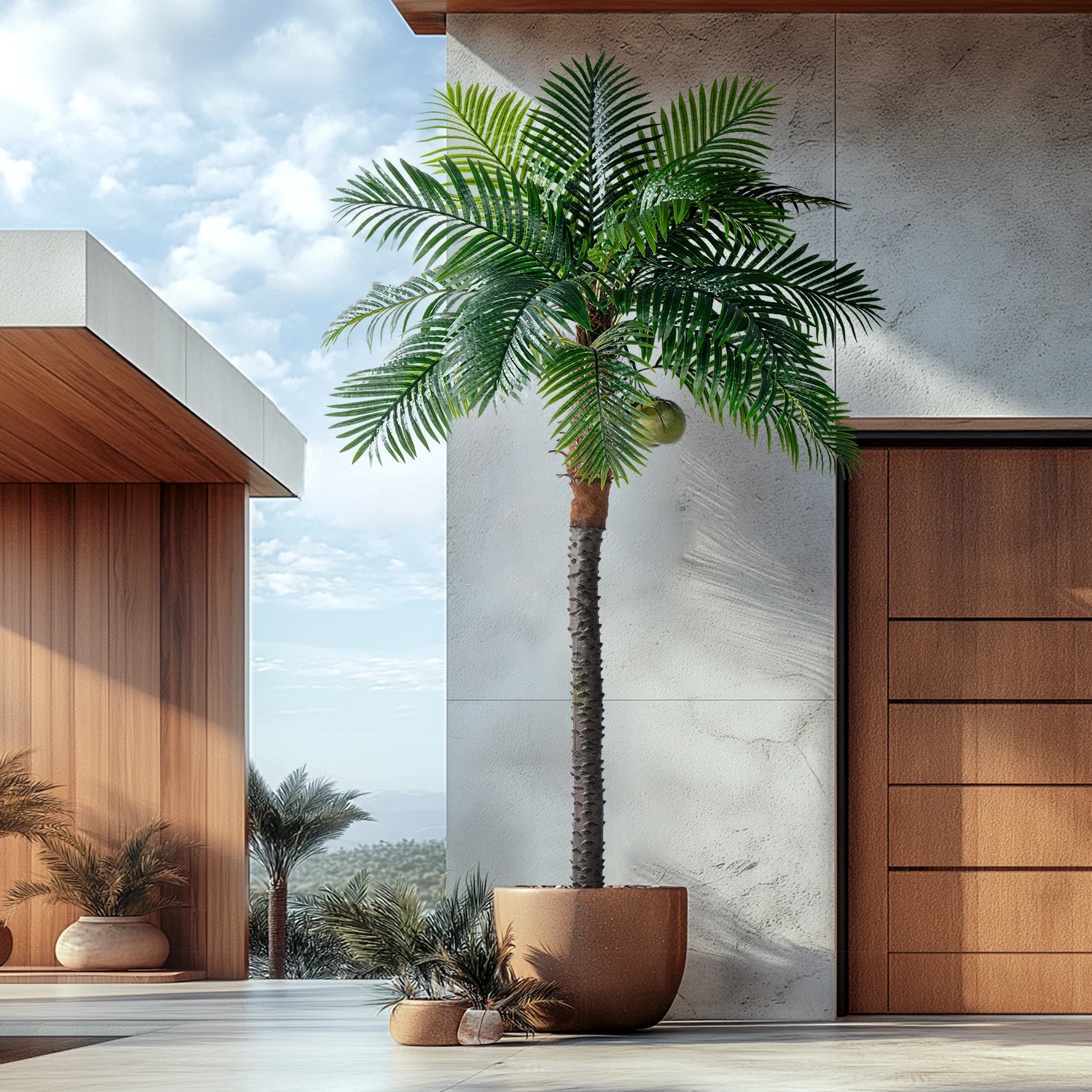 Coconut tree Palm tree 180cm/220cm/250cm/280cm stimulation indoor/outdoor hotel decorative artificial plants