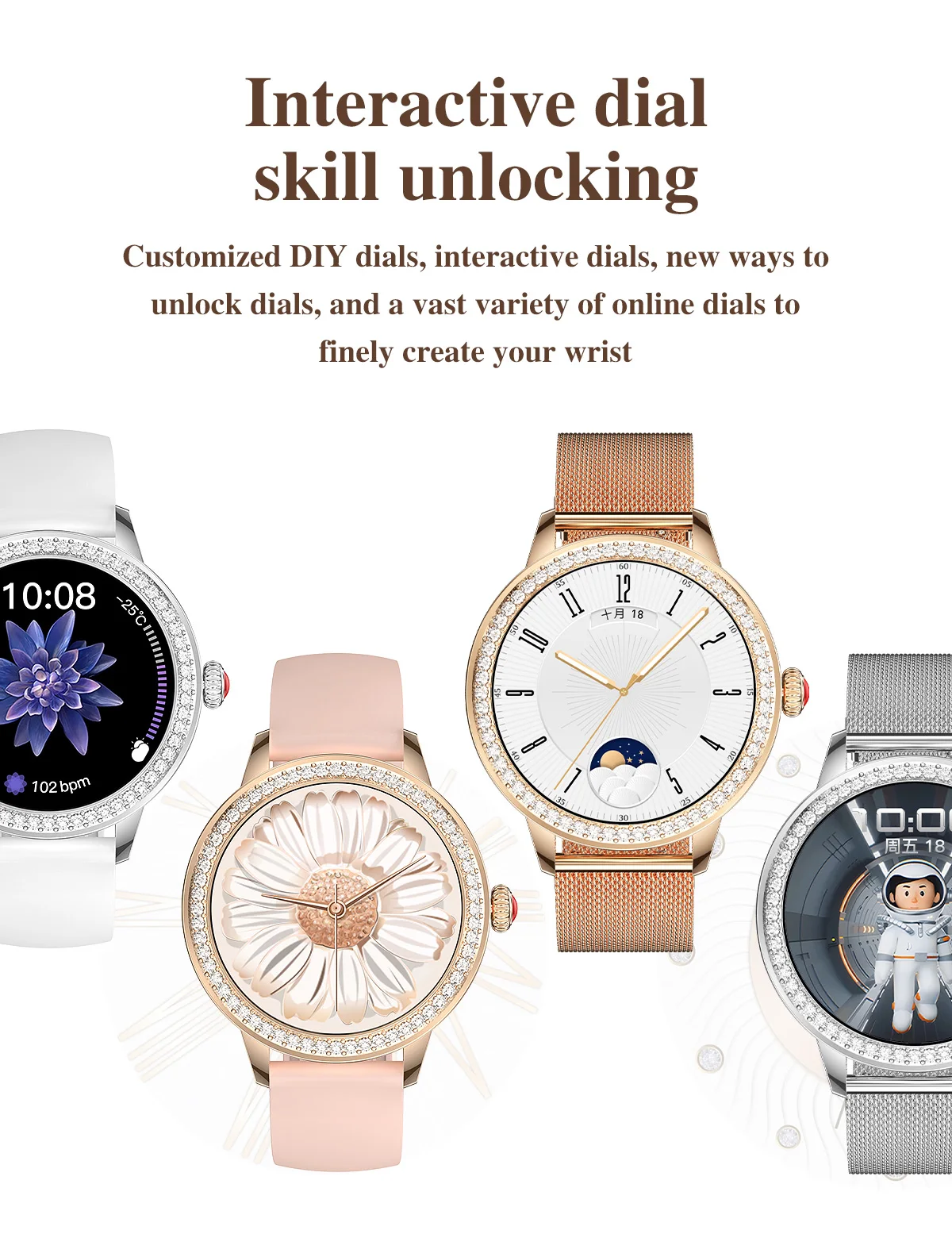 2025 Tk26 Female Smart Watch 1.26inch Slim Lightweight Waterproof Bt Call Women's Health Heart Rate Fashion Lady's Smartwatch - Buy Lady Diamond Smart Watch women Fashion Smartwatch women's Health Smartwatch