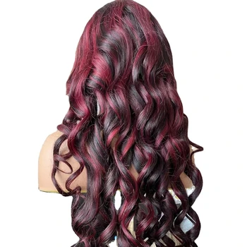 Methinks 2024 Hot Selling Fashionable Colorful Human Hair Wigs Full Swiss HD Lace Wigs