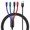 Noir, USB-A vers 2*IP + USB-C + Micro USB