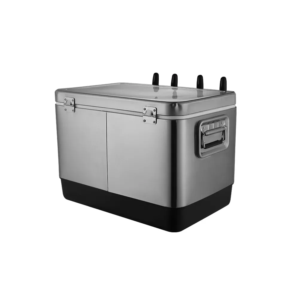 Beer Ice Box Stainless Steel Ice Cooler Box for Outdoor Camping & Beer
