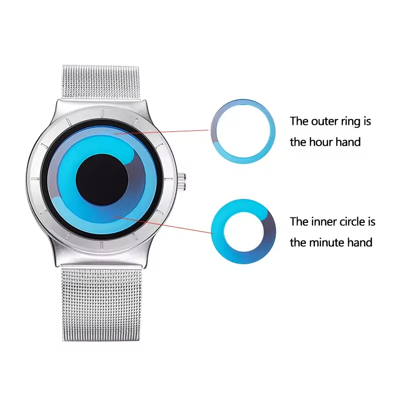 Sinobi S9659G Watch Business Dial Design Steel Mesh Band Sport Waterproof Men's Fashion Quartz Luminous Men Watches