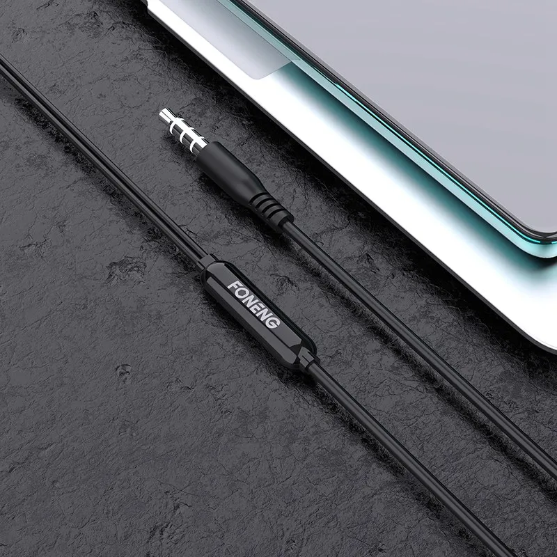 FONENG   T58  HEAVY BASS earphone in-ear design 3.5mm  earphone and stylish design Fashion