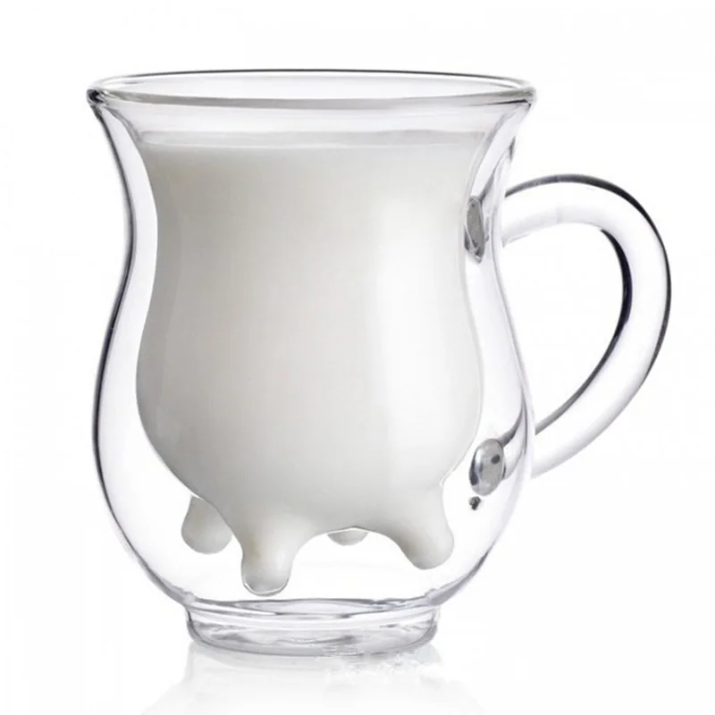 Carafe double wall udder cow milk jug