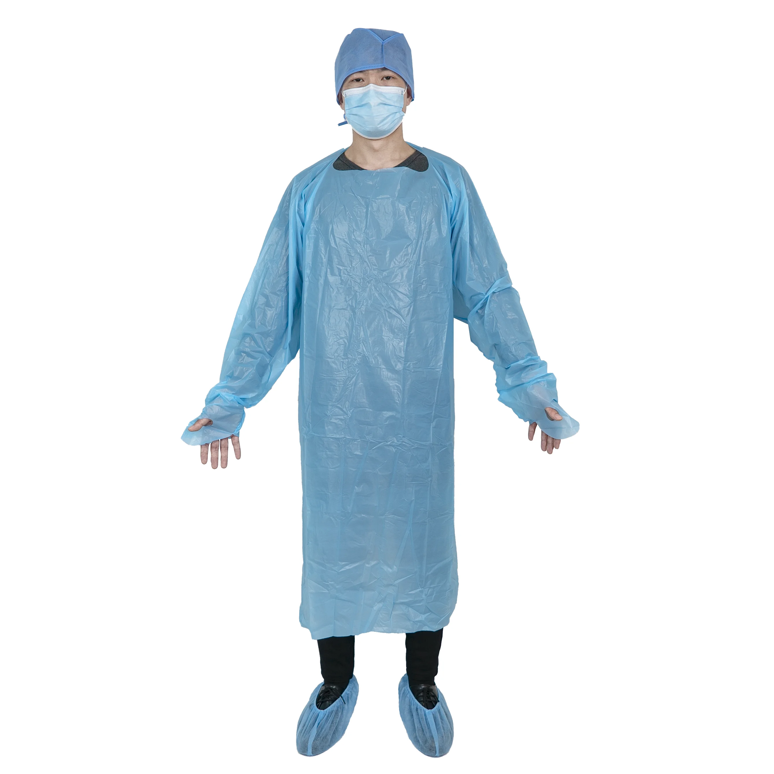 Hot! Medical Disposable Gowns,Disposable Ppe Plastic Apron With Sleeves
