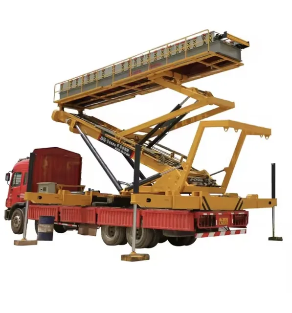 Truck Style Hydraulic Platform Lifting Table With Tile Rolling Machine