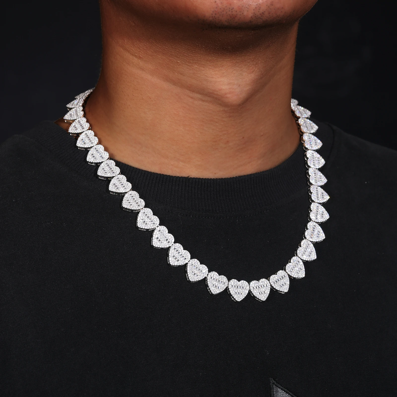 Clustered Tennis Ketting – 8mm – ICED OUT