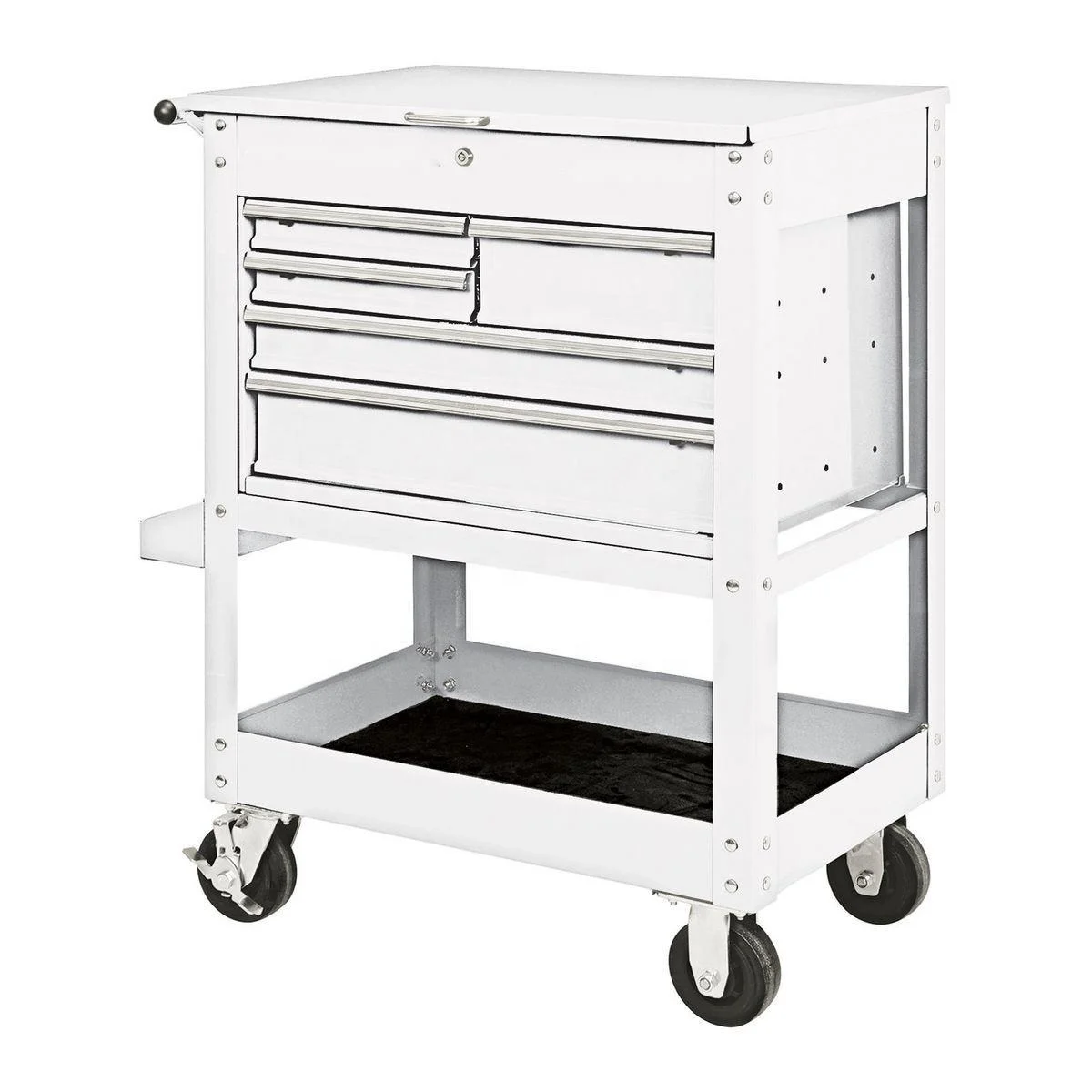 30 In. 5 Drawer White Mechanic's  Built-in Toolbox Cart for Garge /workshop
