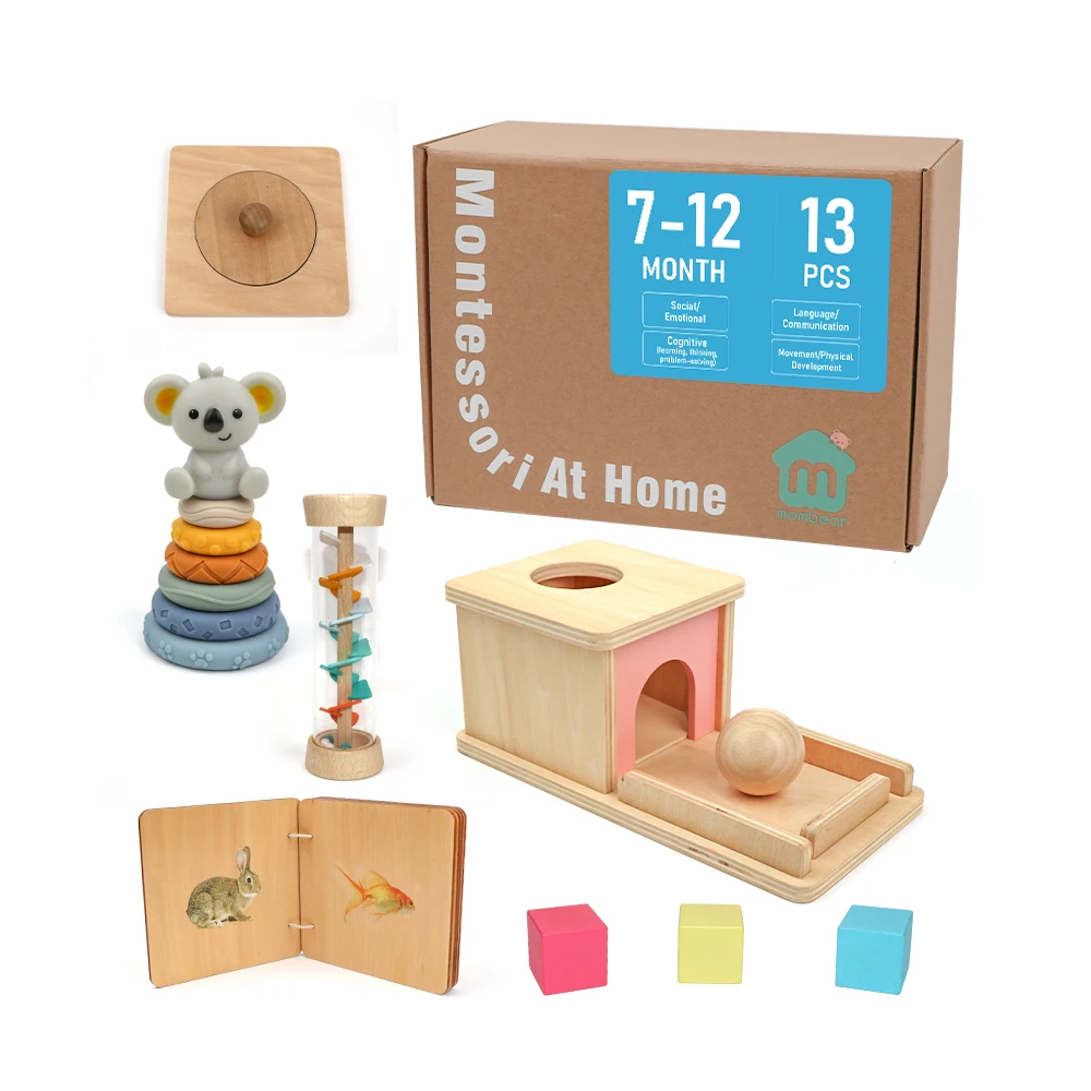 Montessori Object Permanence Box Toys For 1 Year Old Educational