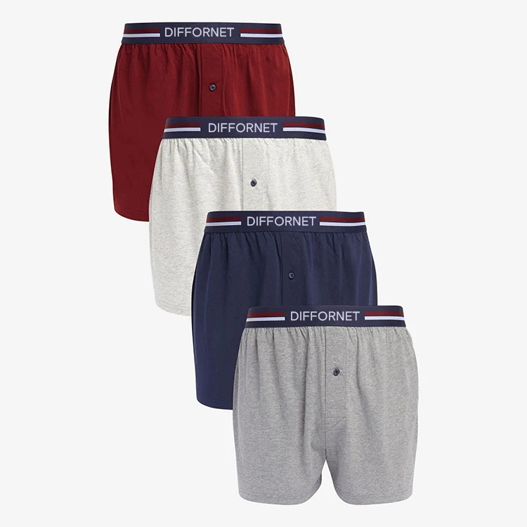 Custom Premium Mens Underwear Boxers Pure Cotton Comfortable Plus Size Placket Underwear Mens