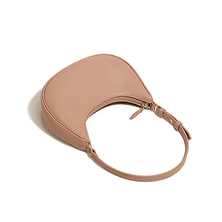 Minimalist Half Moon Shape Leather Shoulder Bags for Women