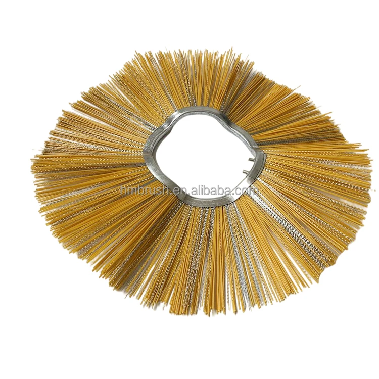 Poly Mixed with Wires Flat or Curvy Metal Ring Sweeper Wafer Segment Brush