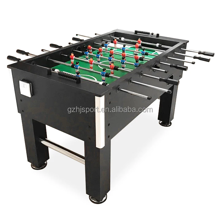 High Quality Durable Heavy MDF Steel Adult Black Foosball Soccer Table with ABS Players and 4 Soccer Balls