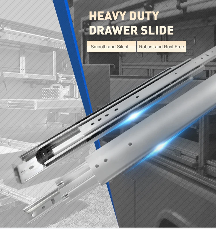 Low Profile Drawer Slide 3 Fold 76 Mm Tool Less Drawer Slide Undermount