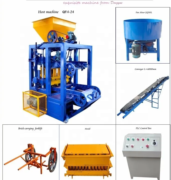 Qt4-24 Mini Brick Plant Small Brick Making Machine Brick Factory for Sale