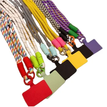 Hot Selling Universal Anti-Lost Braid Wrist Strap Colored Nylon Mobile Phone Lanyard Phone Accessories Hand Rope